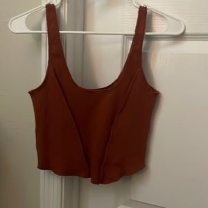 Brown crop top, never worn (only tried on at the store)